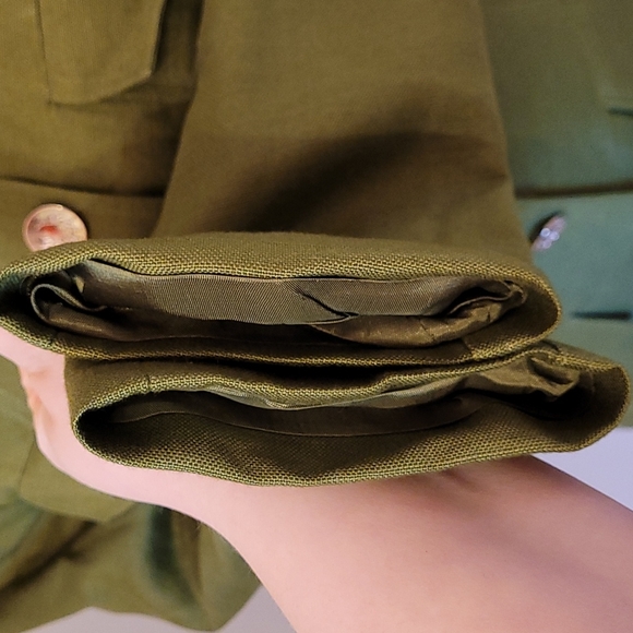 MOSHARY green linen blazer - Picture 3 of 7